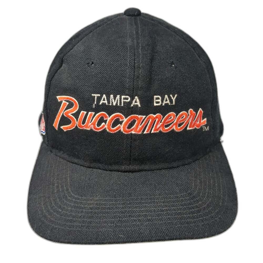 Tampa Bay Buccaneers NFL Snapback Hat Black Green Underbrim Logo Shield Vintage